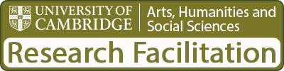 logo that says "University of Cambridge AHSS Research Facilitation"