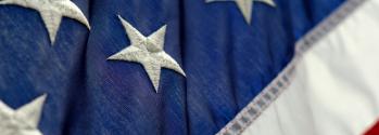 Close up of American flag